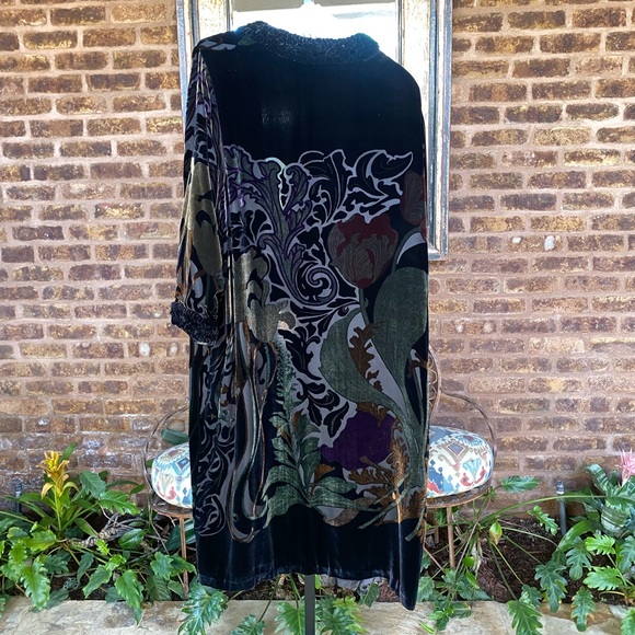 Burnout velvet floral robe - Picture 2 of 5